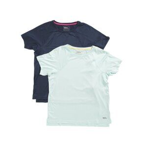 EDDIE BAUER Navy/aqua 2pk Sapphirine Short Sleeve Tops